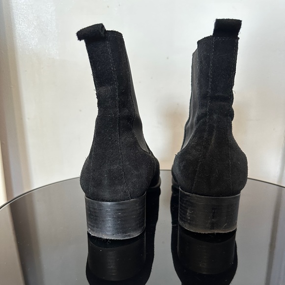 Black Aquatalia Chelsea boot with pull on tab. - Picture 3 of 6